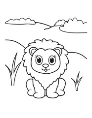Cute Animal Coloring Pages, Coloring book, Animals, victor, animals line art, illustration, black & white Designs