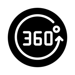 360 degree content viewer - Solid icon