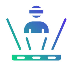 Holographic trainer figure - Flat Gradient icon