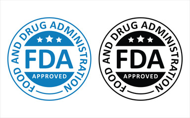 FDA Approved Logo Template Illustration Official Vector Design