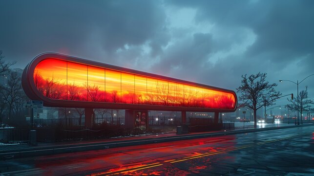 Futuristic approach billboard marketing featuring Outdoor Digital Advertising Billboard Design Billboard a hyper realistic depiction of Advertising Companies Billboard in various Locations Billboard