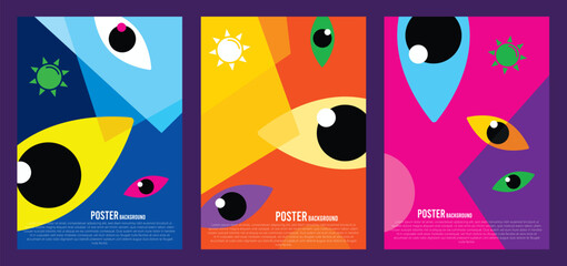 Poster Background Template Set Collection