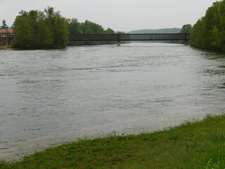 Fiume Ticino durante il maltempo