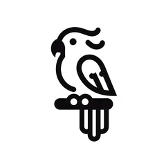 Fototapeta premium 흰 배경, 앵무새, 픽토그램 아트, jpeg (white background, Parrot, pictogram art, jpeg)
