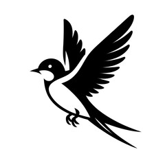 Fototapeta premium 흰 배경, 제비, 픽토그램 아트, jpeg (white background, Barn swallow, pictogram art, jpeg)