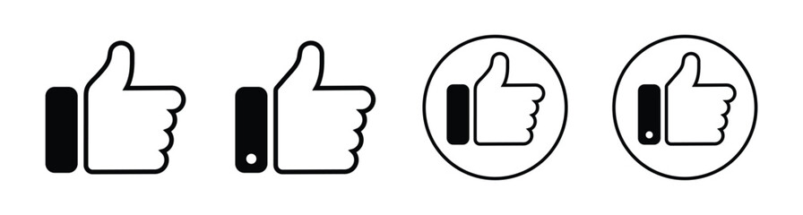Thumbs buttons like dislike. Rating and feedback thumb. Vector illustration yes, ok, thumbs up, success, symbol, good.