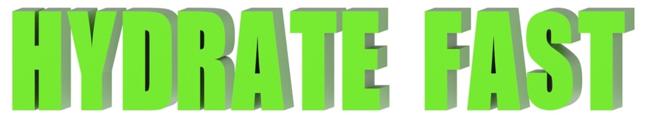 Fototapeta premium Hydrate Fast 3d text , 3d render