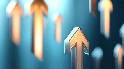 Abstract arrows indicating growth and progress in a modern business environment.