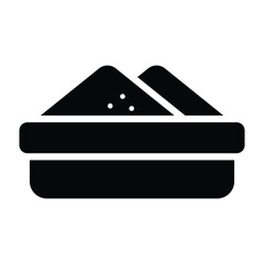 Simple Sandbox glyph icon. The icon can be used for websites, print templates, presentation templates, illustrations, etc	
