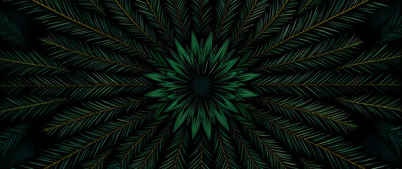 Green foliage patterns in a serene setting