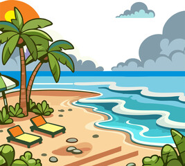 Tropical Beach Paradise at Su...