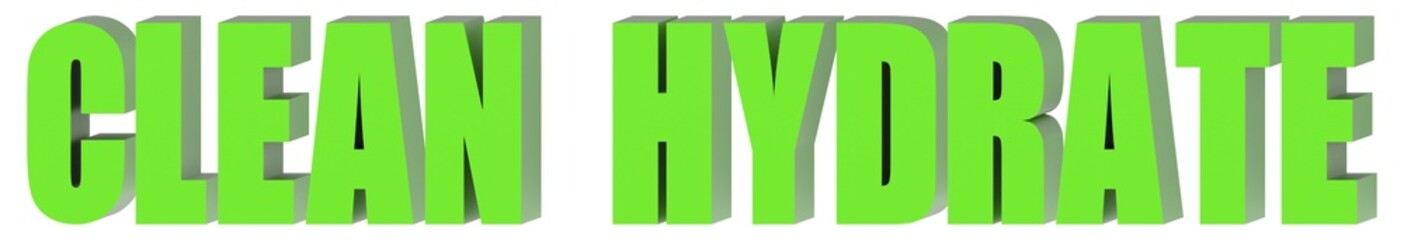 Clean Hydrate - 3d text , 3d render