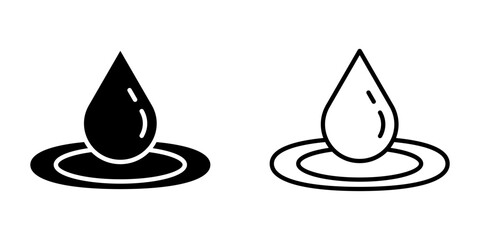 Fototapeta premium Water drop icon on white background