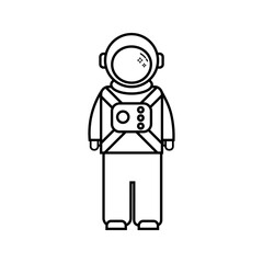 astronaut icon on white background