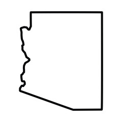 Arizona State Outline Vector Map