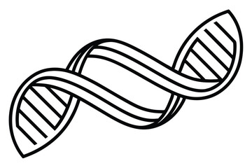 Render of DNA double helix vector.