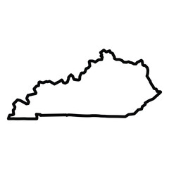 Kentucky State Outline Vector Map