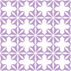 Soft purple geometric flower pattern for background. Seamless pattern.