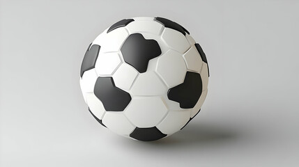 Obraz premium Black And White Soccer Ball 3D Rendering