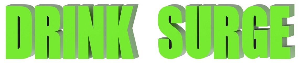 Drink Surge - 3d text , 3d render