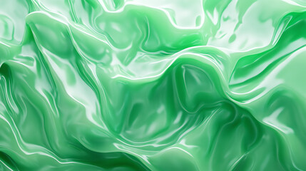 Stylized vibrant green inflatable silicone texture with glossy, stretchy, and bouncy effects. Perfect for 3D art, ads, and futuristic designs. High-resolution, seamless, and eye-catching