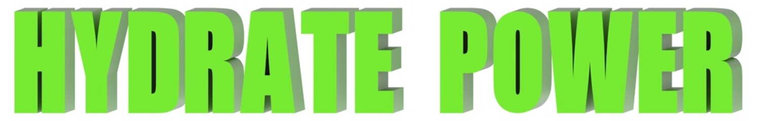 Hydrate Power - 3d text , 3d render