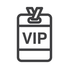 VIP Member ID Card Icon – Exclusive Access and Identification Badge Vector.