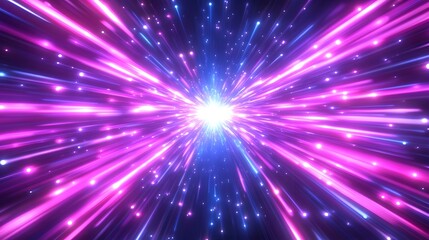 Naklejka premium Vibrant cosmic explosion radiating outward.