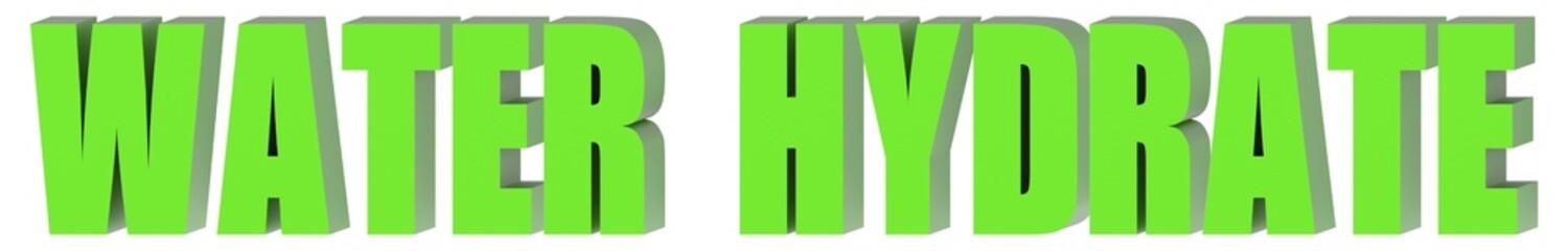 Water Hydrate - 3d text , 3d render