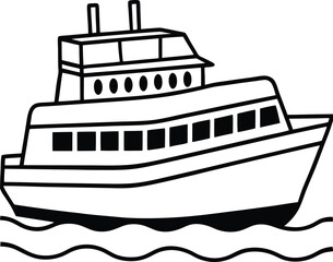 Obraz premium ferry vector illustration 
