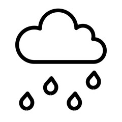 Rain Cloud with Sun Icon