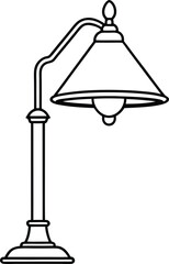 A classic office lamp icon in vector format