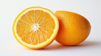 Juicy Orange Halves: A Vibrant Citrus Still Life