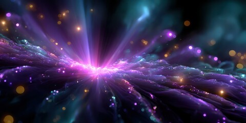 Fototapeta premium Spectacular cosmic event showcases vibrant colors and swirling gases in the depths of space