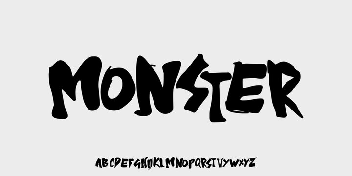 Creative Hand Drawn Uppercase. Street Art Classic Lettering Fashion Designs Typography modern serif decorative vintage concept