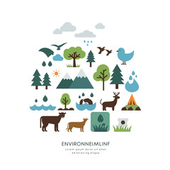 Nature & Wildlife Environmental Icon Set