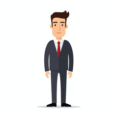 Fototapeta premium Businessman Character Standing Pose