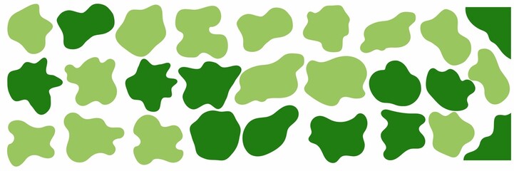 abstract green background, green speech bubbles on white background, green seamless pattern, shape text frames. set of abstract green speech bubbles. Wavy rectangular, curved text boxes