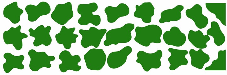 green speech bubbles on white background, green seamless pattern, shape text frames. set of abstract green speech bubbles. Wavy rectangular, square text boxes on white background	