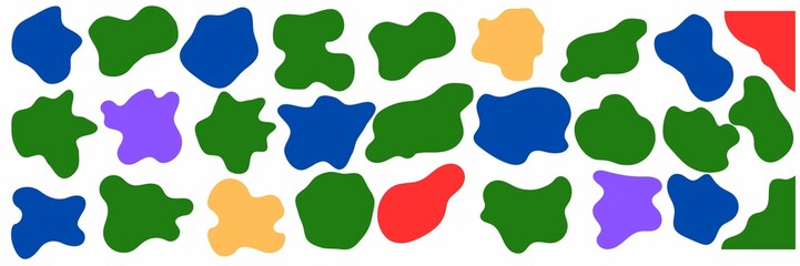 abstract watercolor background, green, red, orange and Blue seamless pattern, shape text frames. set of abstract green, red, speech bubbles.Wavy rectangular, square textboxes on white background	