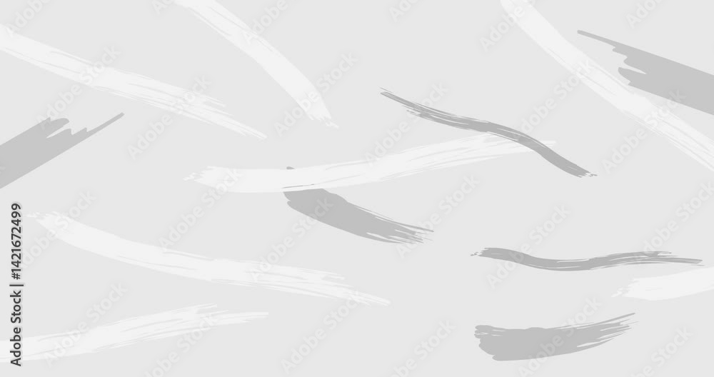 Fototapete gray, white brushstrokes rhythmically sweeping light gray background, creating dynamic abstract patt