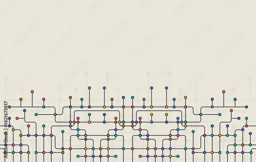 Poster digital technology background. concept with technology line. circuit board background technology