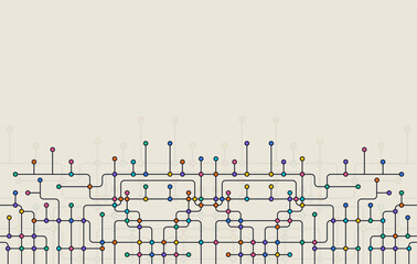 Digital technology background. Concept with technology line. Circuit board background technology