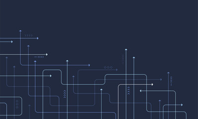 Digital technology background. Concept with technology line. Circuit board background technology