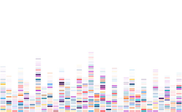 Dna test infographic. Genome sequence map.