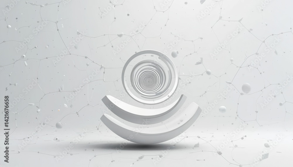 Poster dynamic abstract motion design modern studio graphic animation minimalist environment eye-level view