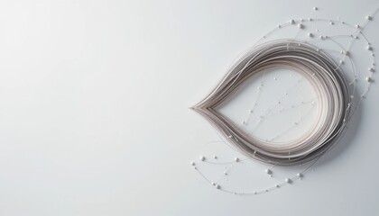 Dynamic abstract art composition of fluid lines and shapes minimalist style digital art environment modern aesthetic close-up viewpoint