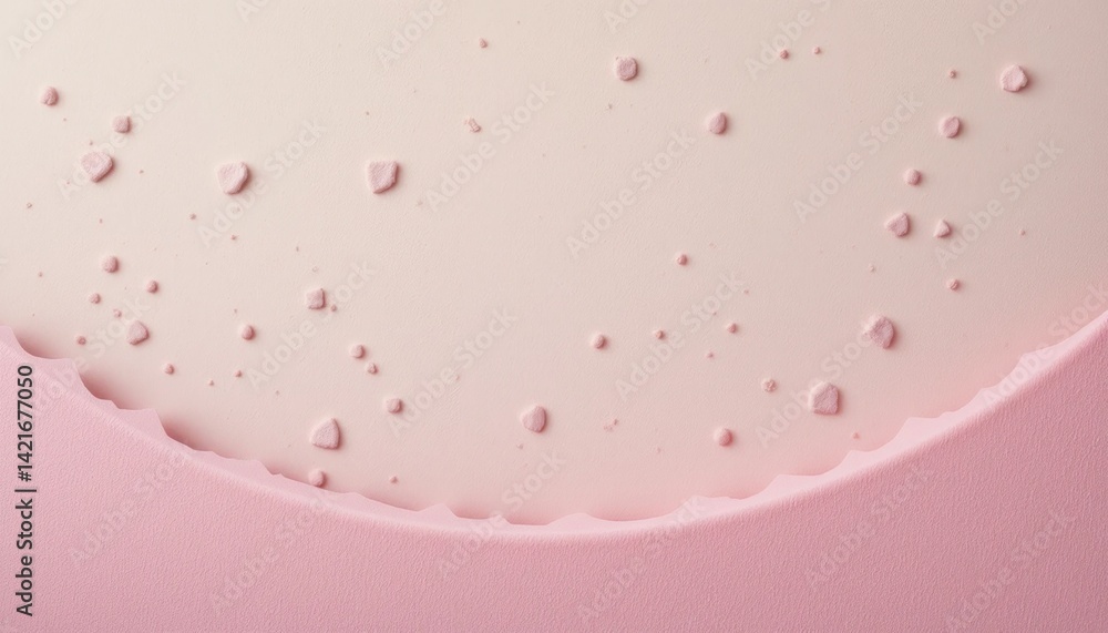 Poster soft pink texture with bubbles artistic background abstract design creative environment aerial view 