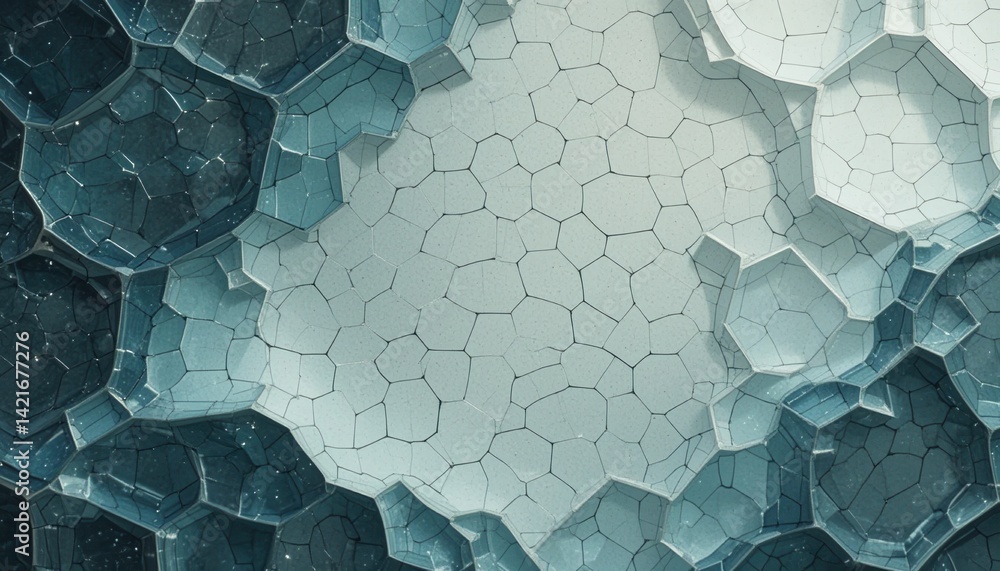 Poster abstract hexagonal patterns digital art geometric design modern background close-up view visual art 