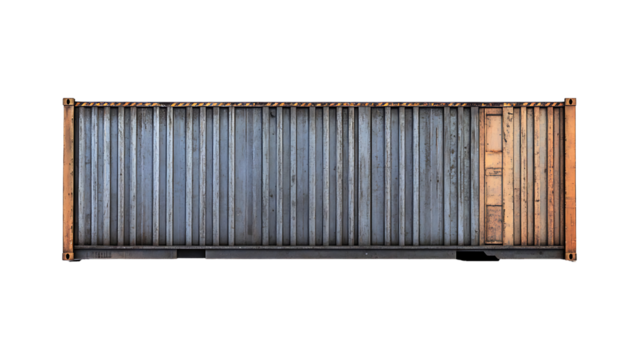 shipping container on transparent background PNG